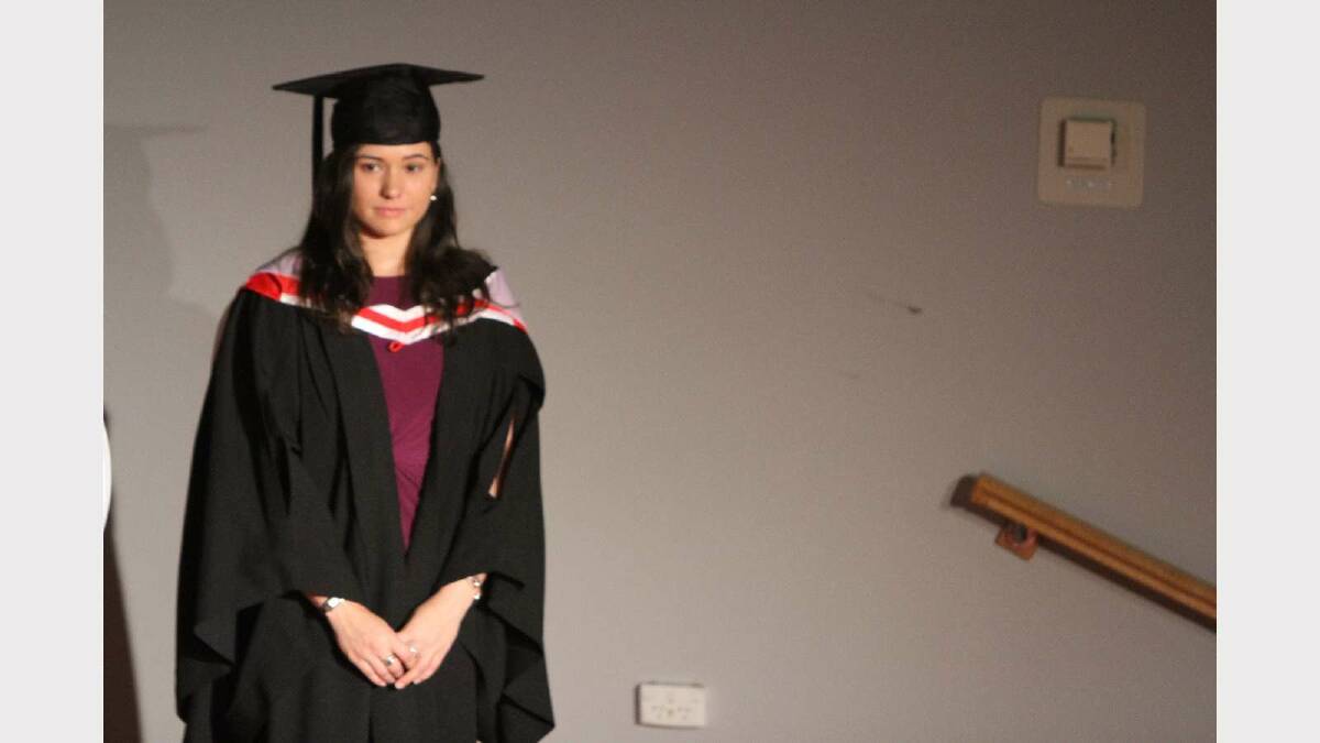 Graduating from Charles Sturt University with a Bachelor of Arts with distinction is Madeline Xeros. Picture: Daisy Huntly