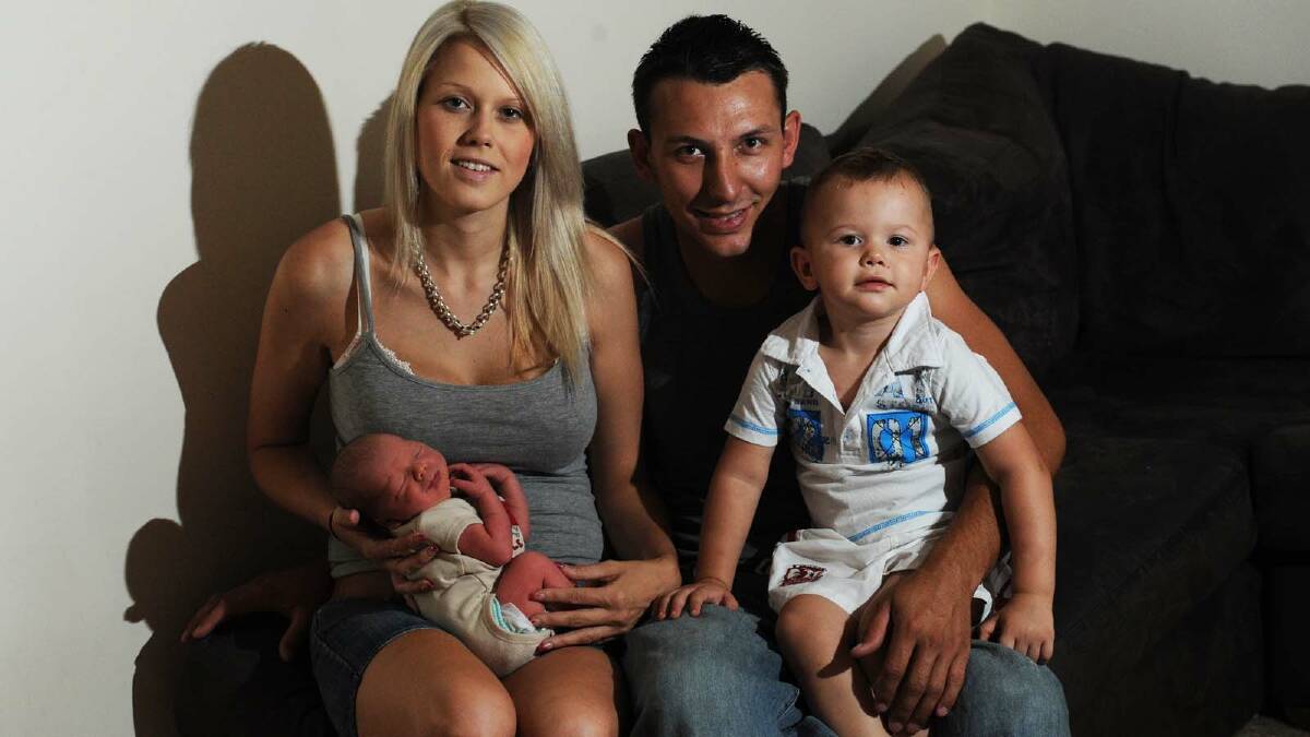 La'Trice Prince Hamwi was born at 7.36am on New Year's Day 2011. A surprise arrival - mum Ashlie Mellor and dad Daniel Hamwi were only at the hospital for a check-up - La'Trice was a brother for Cooper. Picture: Addison Hamilton