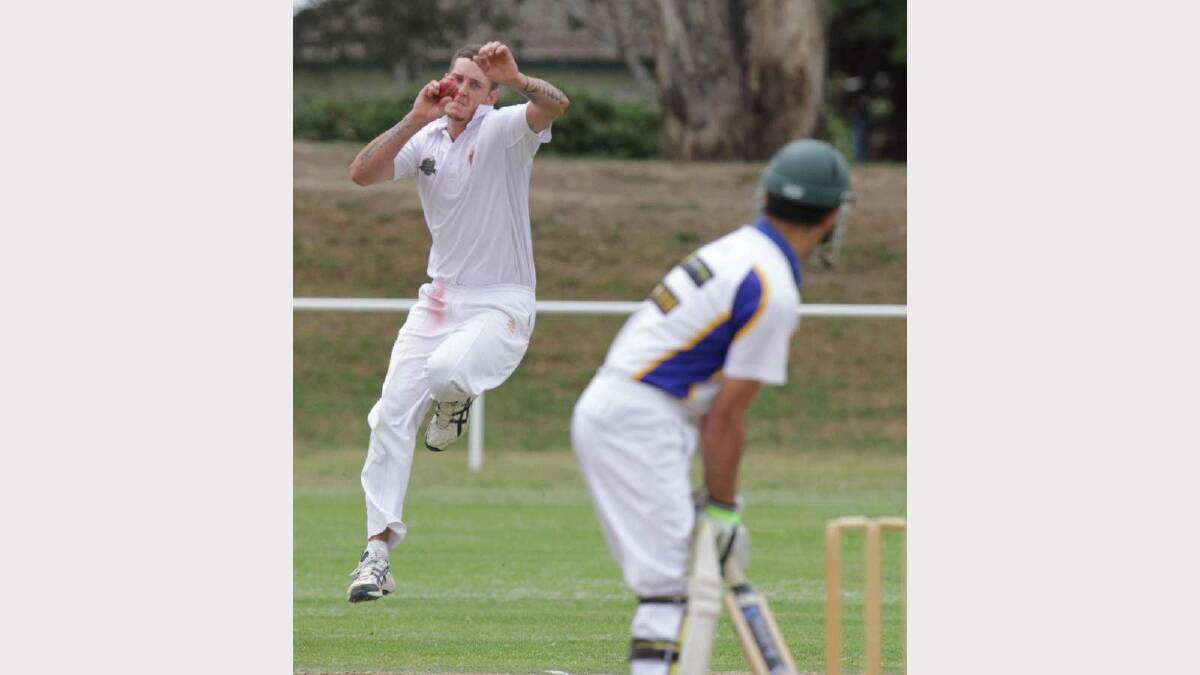 CRICKET: Kooringal Colts v Lake Albert at McPherson Oval. Adam Newcombe sends one day against a Colts opponent. Picture: Les Smith