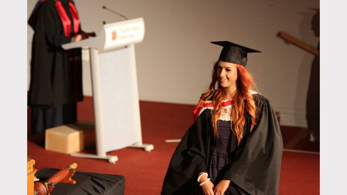 Graduating from Charles Sturt University with a Bachelor of Arts is Kirsty Warner. Picture: Daisy Huntly