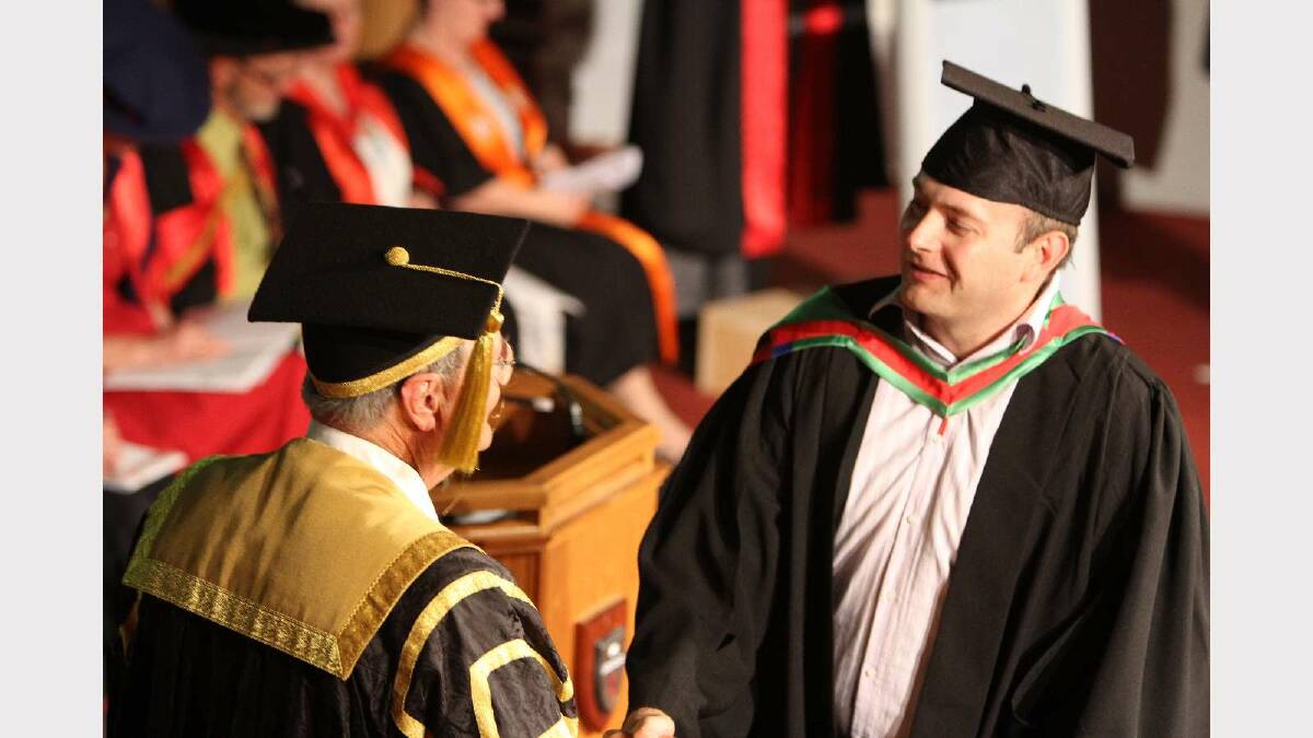 Graduating from Charles Sturt University with a Diploma of Information Studies is Dean McDowell. Picture: Daisy Huntly