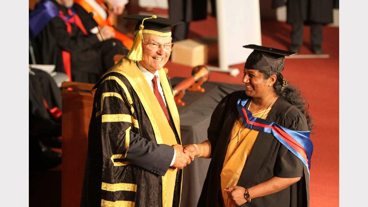 Graduating from Charles Sturt University with a Master of Information Technology is Jasmin Cherian. Picture: Daisy Huntly
