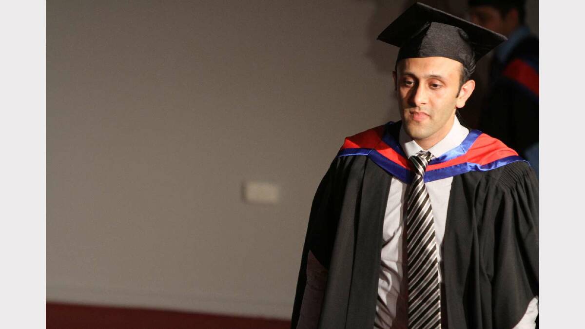 Graduating from Charles Sturt University with a Master of Information Technology is Danish Naseem. Picture: Daisy Huntly