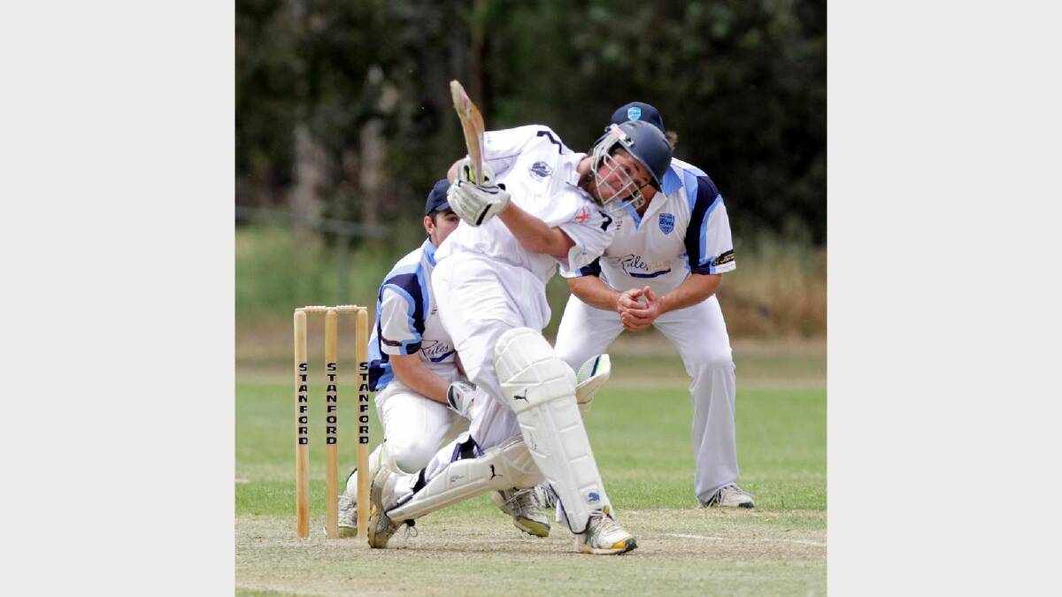 CRICKET: St Michaels v South Wagga at Rawlings Park. Jarrod Koetz bats for St Michaels. Picture: Les Smith