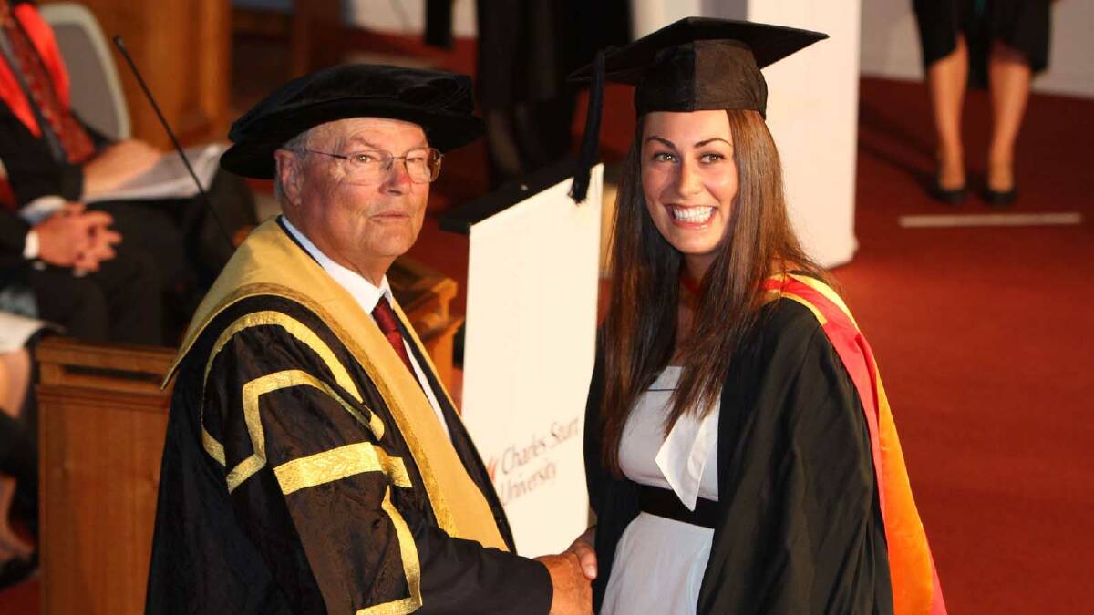 Graduating from Charles Sturt University with a Bachelor of Pharmacy is Amanda Harvey. Picture: Daisy Huntly