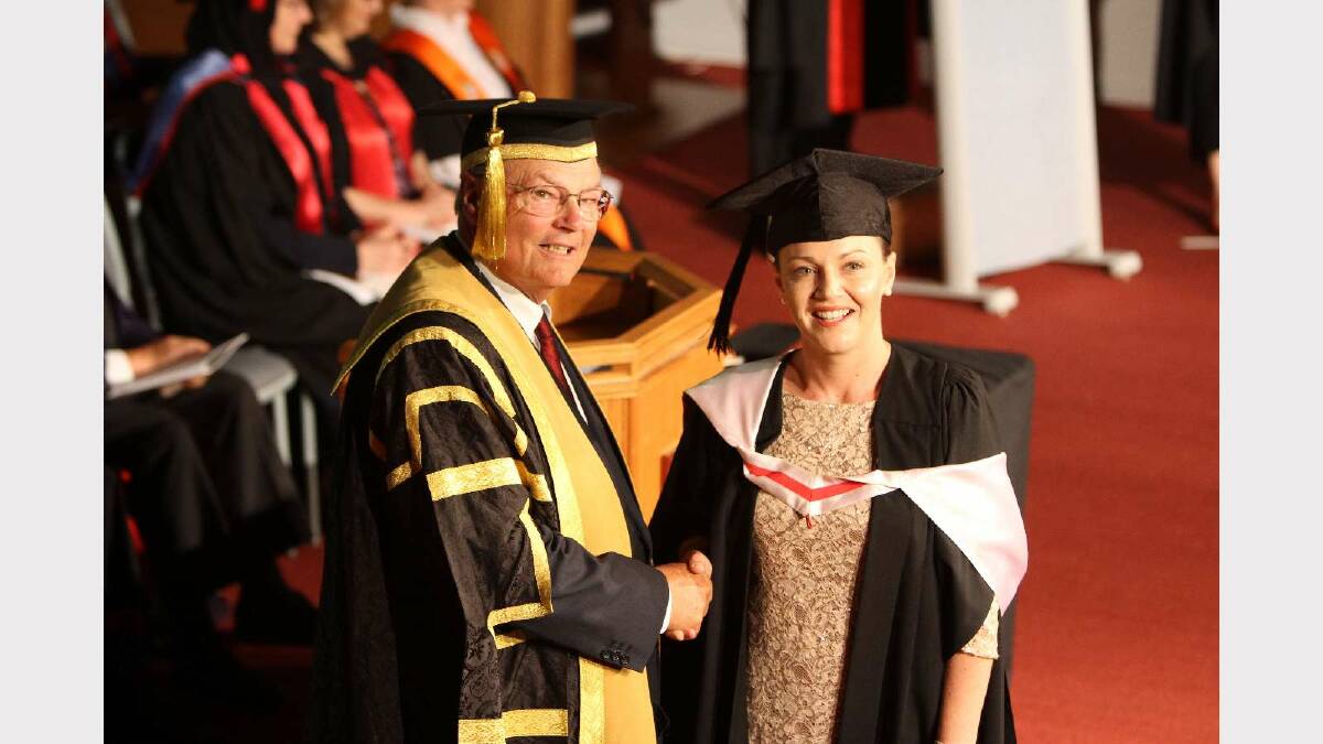 Graduating from Charles Sturt University with a Master of Child and Adolescent Welfare is Shona Davis. Picture: Daisy Huntly