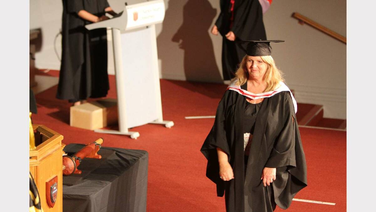 Graduating from Charles Sturt University with a Bachelor of Social Science (Social Welfare) is Margaret Helmer. Picture: Daisy Huntly