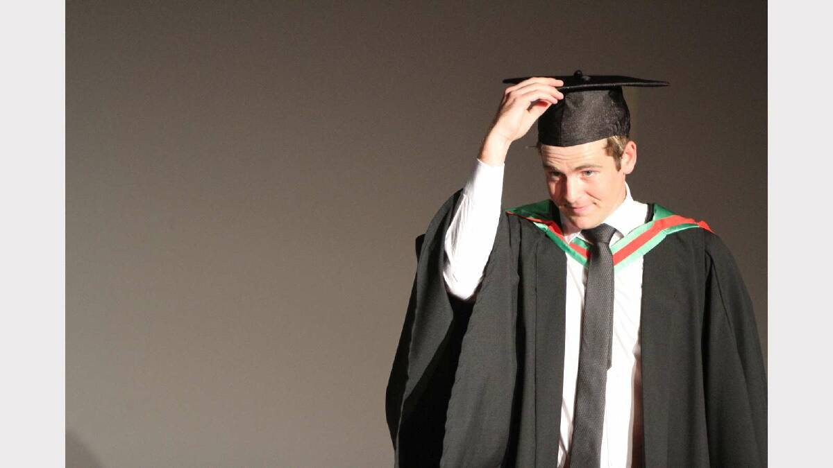 Graduating from Charles Sturt University with a Bachelor of Education (Primary) is Matthew Argaet. Picture: Daisy Huntly