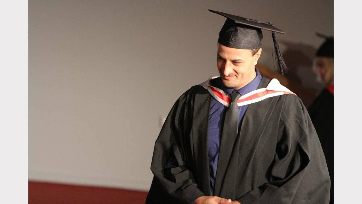 Graduating from Charles Sturt University with a Bachelor of Social Science (Social Welfare) is Steve Razek. Picture: Daisy Huntly