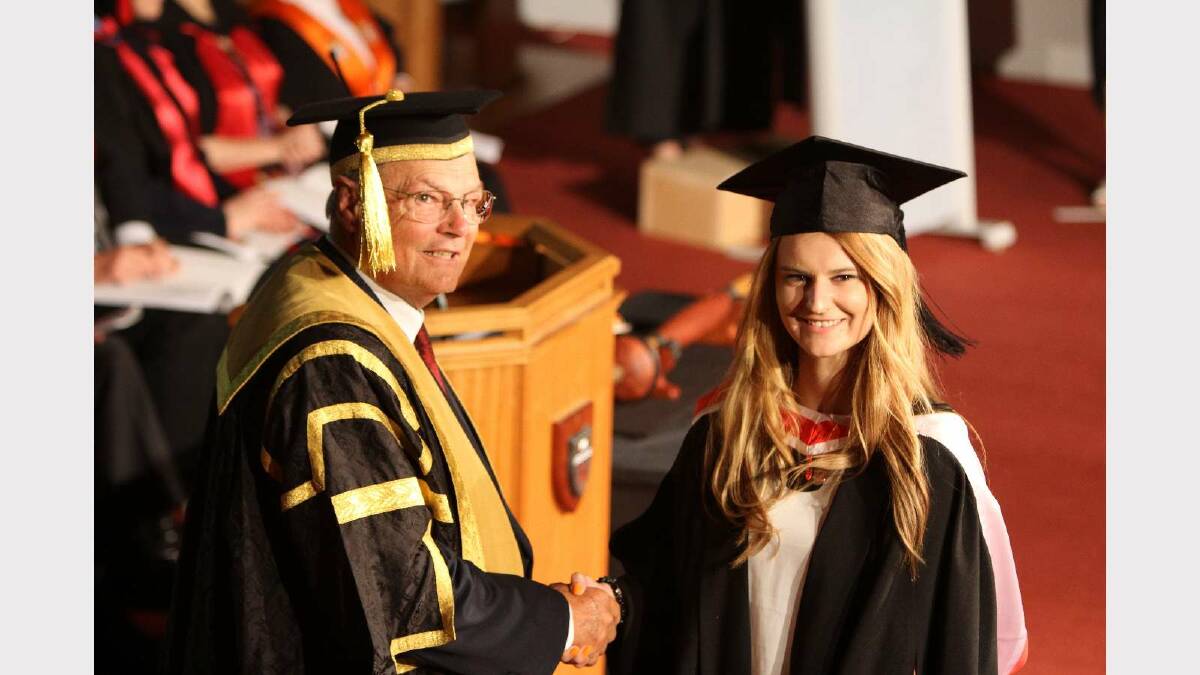 Graduating from Charles Sturt University with a Bachelor of Social Science (Social Welfare) is Dannielle Robinson. Picture: Daisy Huntly
