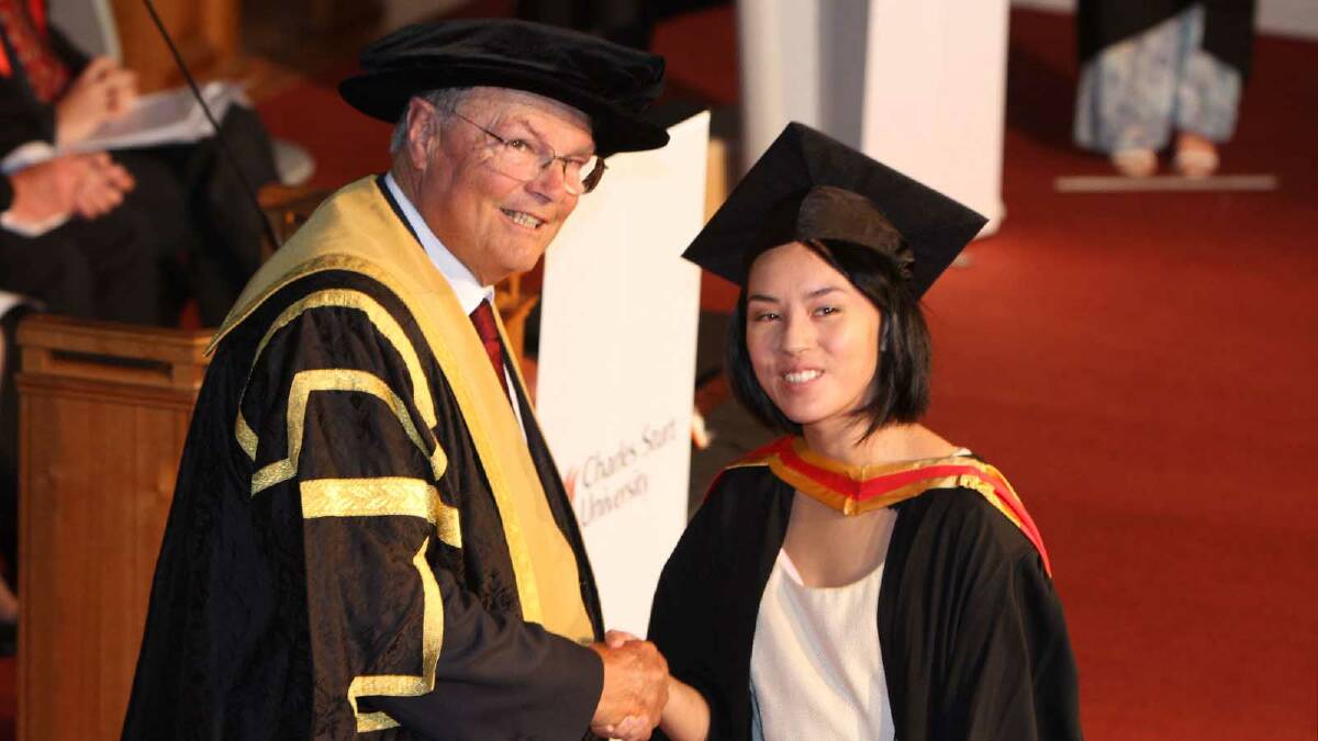 Graduating from Charles Sturt University with a Bachelor of Pharmacy is Michelle Pham. Picture: Daisy Huntly