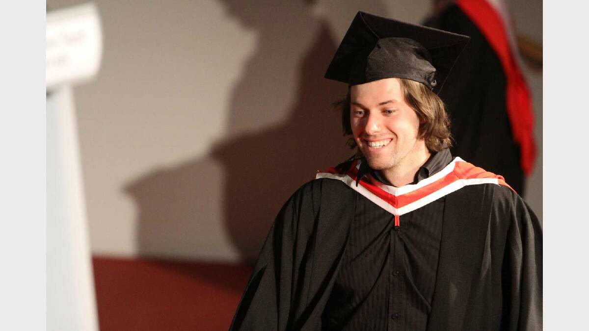Graduating from Charles Sturt University with a Bachelor of Arts (Television Production) is Samuel Foster. Picture: Daisy Huntly