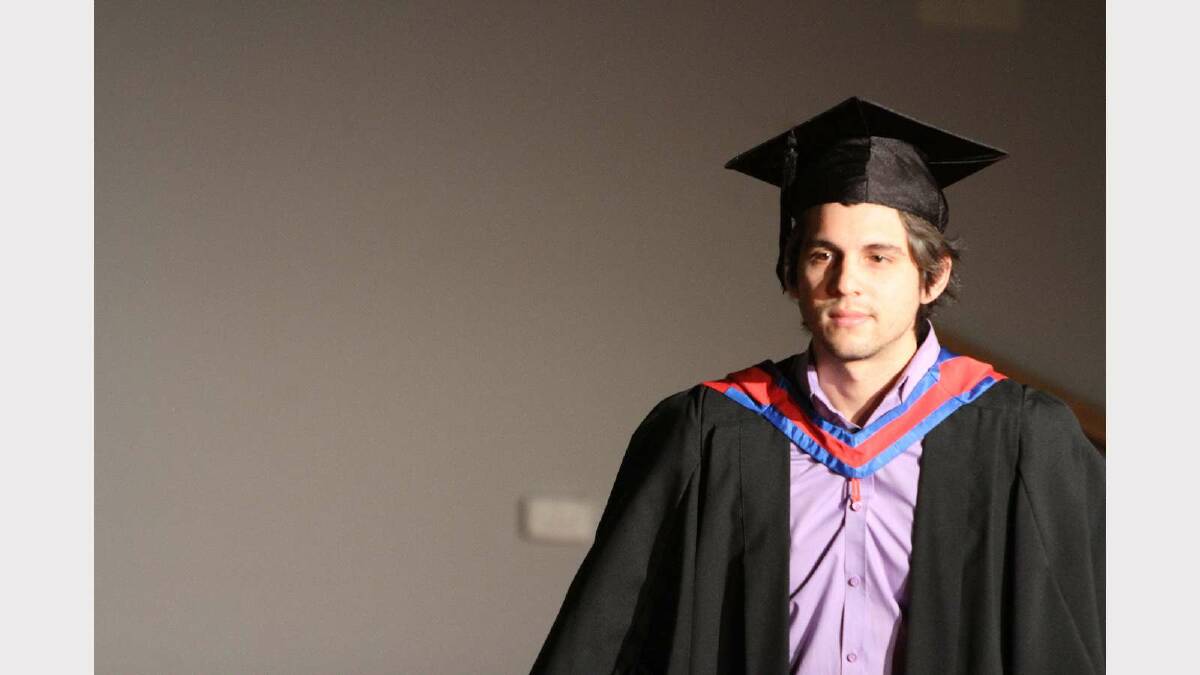 Graduating from Charles Sturt University with a Bachelor of Accounting is Renzo Demartini. Picture: Daisy Huntly