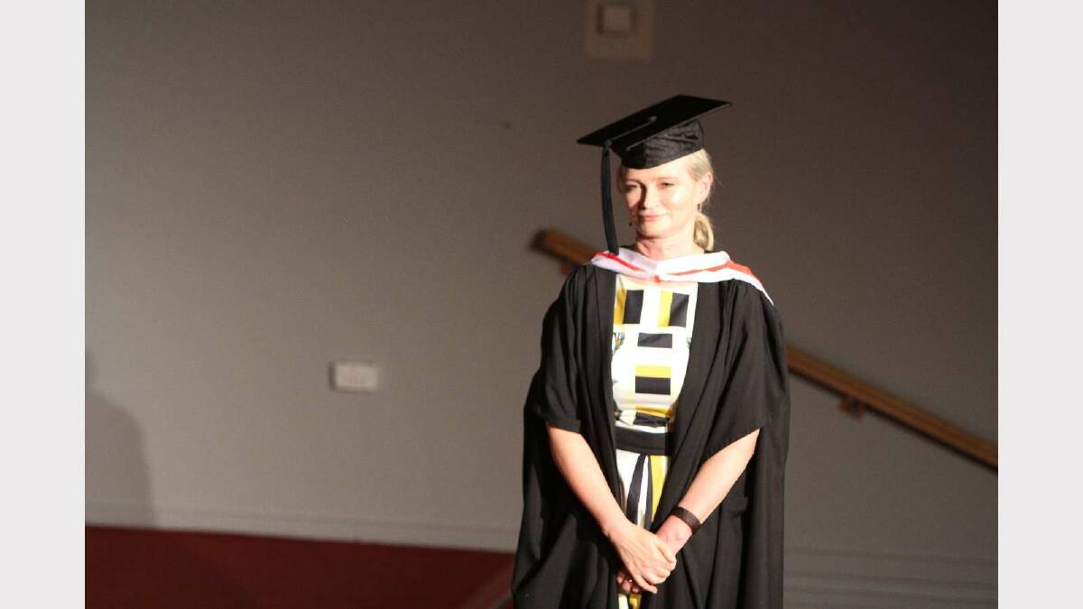 Graduating from Charles Sturt University with a Master of Arts Practice with distinction is Louise Howland. Picture: Daisy Huntly