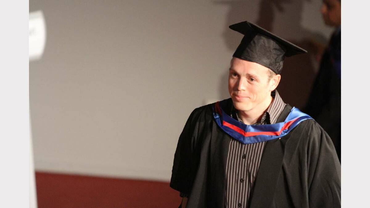Graduating from Charles Sturt University with a Master of Networking and System Administration with distinction is Beau Dwyer. Picture: Daisy Huntly