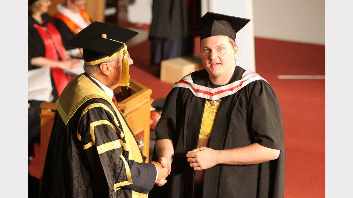  Graduating from Charles Sturt University with a Master of Arts (Honours) is Christopher Orchard. Picture: Daisy Huntly