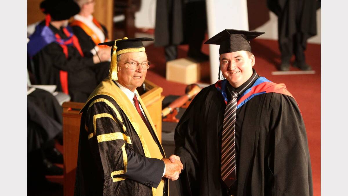 Graduating from Charles Sturt University with a Bachelor of Information Technology is Matthew Barlow. Picture: Daisy Huntly