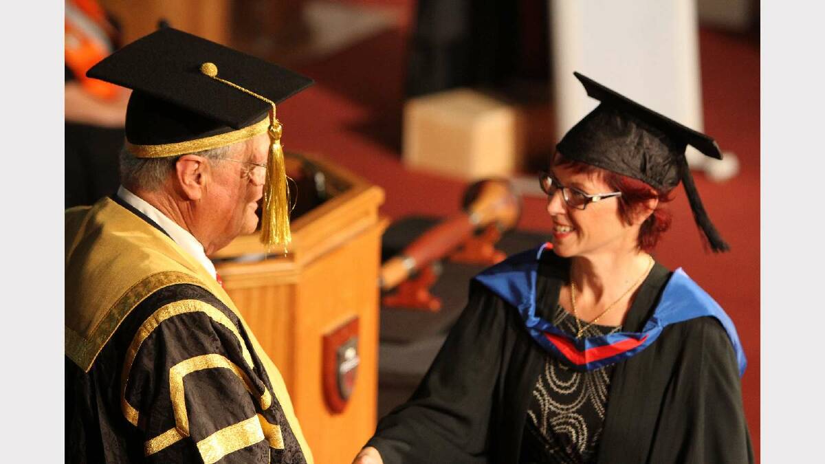 Graduating from Charles Sturt University with a Graduate Certificate in University Leadership and Management is Monique Shephard. Picture: Daisy Huntly