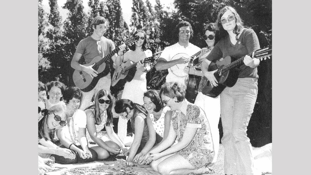 Students hold a fund-raiser in 1970. Picture: Regional Archives