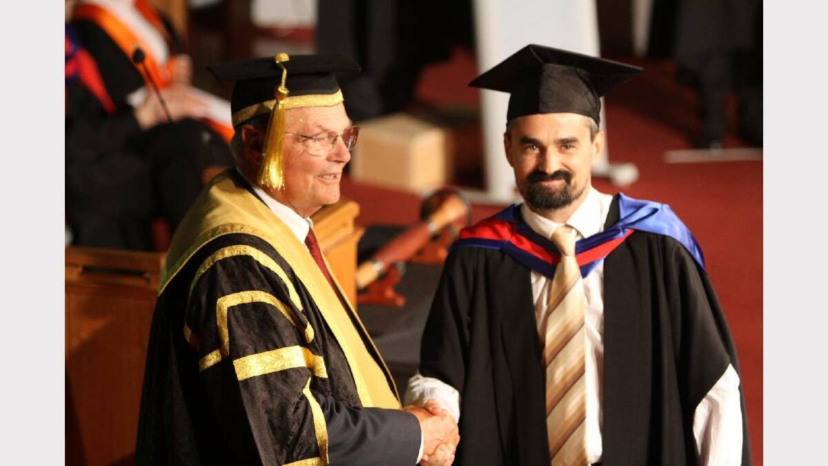 Graduating from Charles Sturt University with a Master of Networking and System Administration is Jeremy Dunlop. Picture: Daisy Huntly