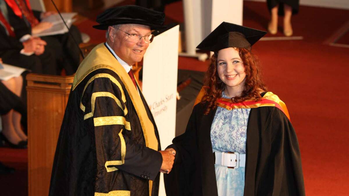 Graduating from Charles Sturt University with a Bachelor of Pharmacy is Caitlin Pratt. Picture: Daisy Huntly