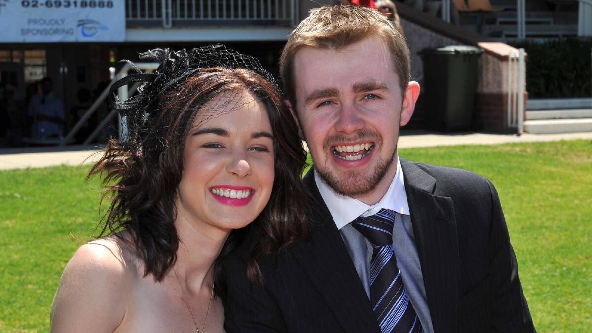 At the MTC Melbourne Cup race day are Casey Wilson and Adam Kinch. Picture: Michael Frogley