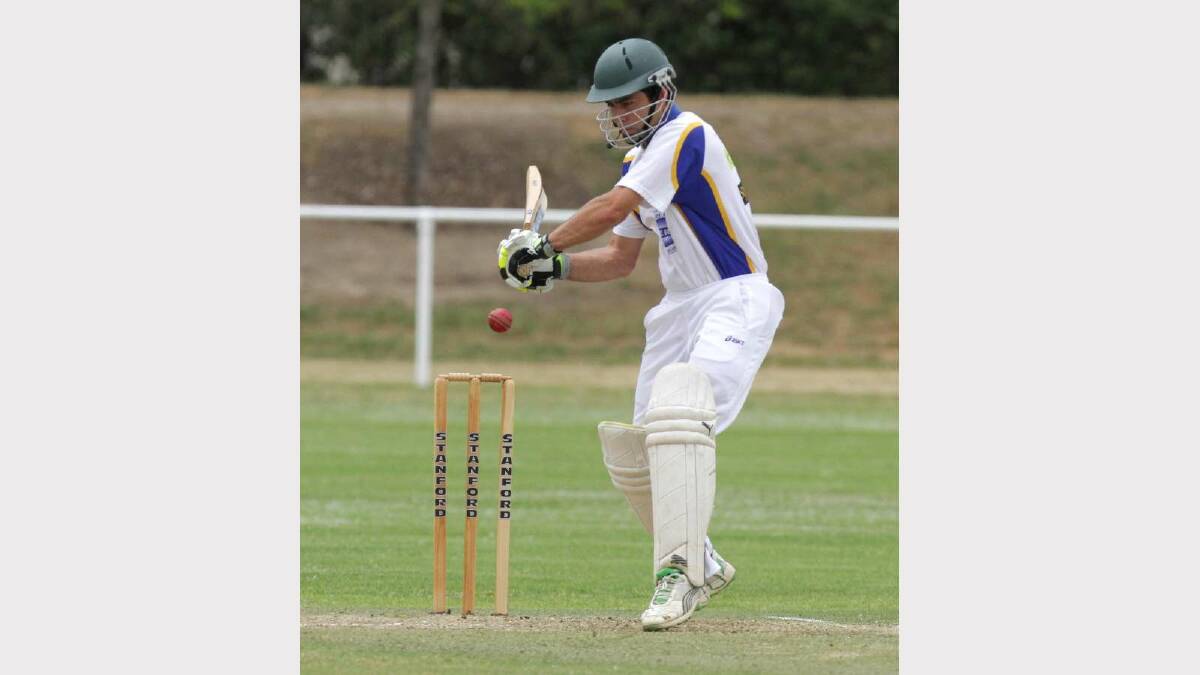 CRICKET: Kooringal Colts v Lake Albert at McPherson Oval. Jeremy Bunn looks to build some runs for Colts. Picture: Les Smith