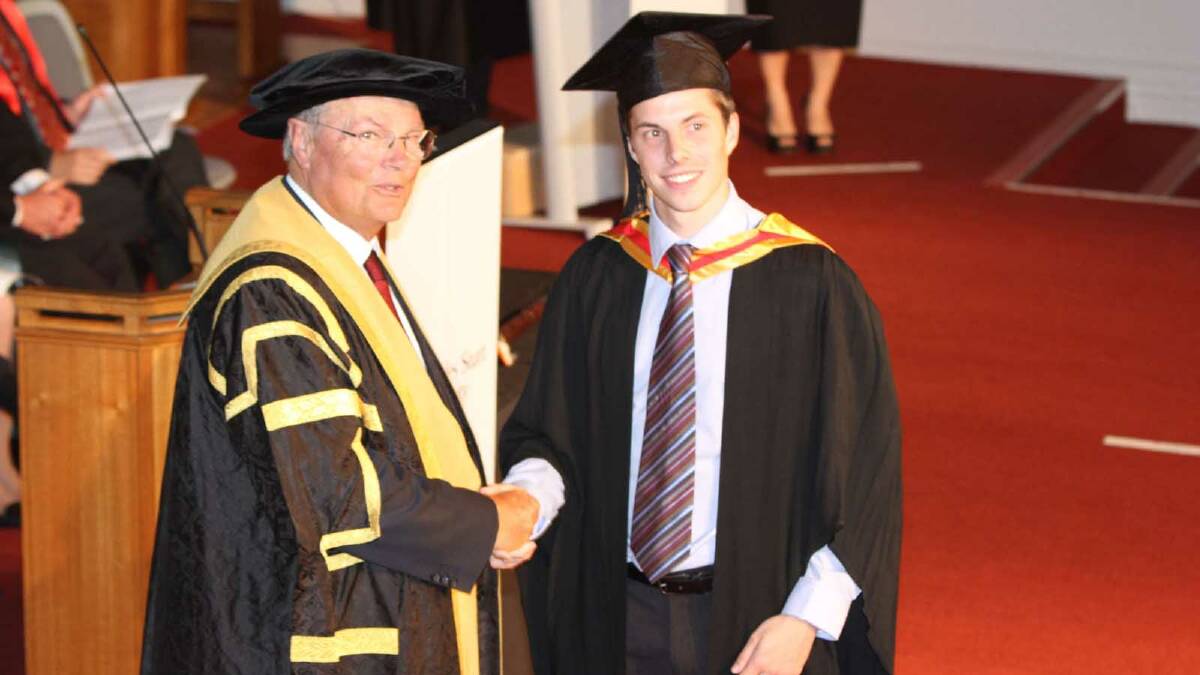 Graduating from Charles Sturt University with a Bachelor of Pharmacy is Peter Brown. Picture: Daisy Huntly