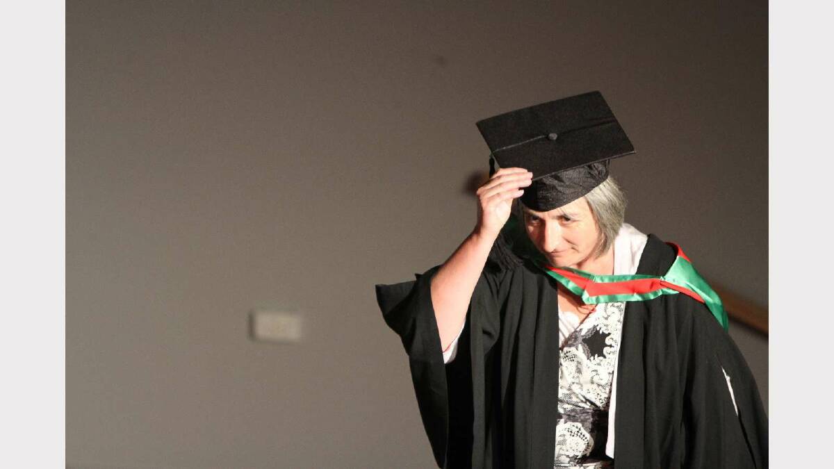 Graduating from Charles Sturt Univerity with a Bachelor of Information Studies with distinction is Kathryn Unsworth. Picture: Daisy Huntly