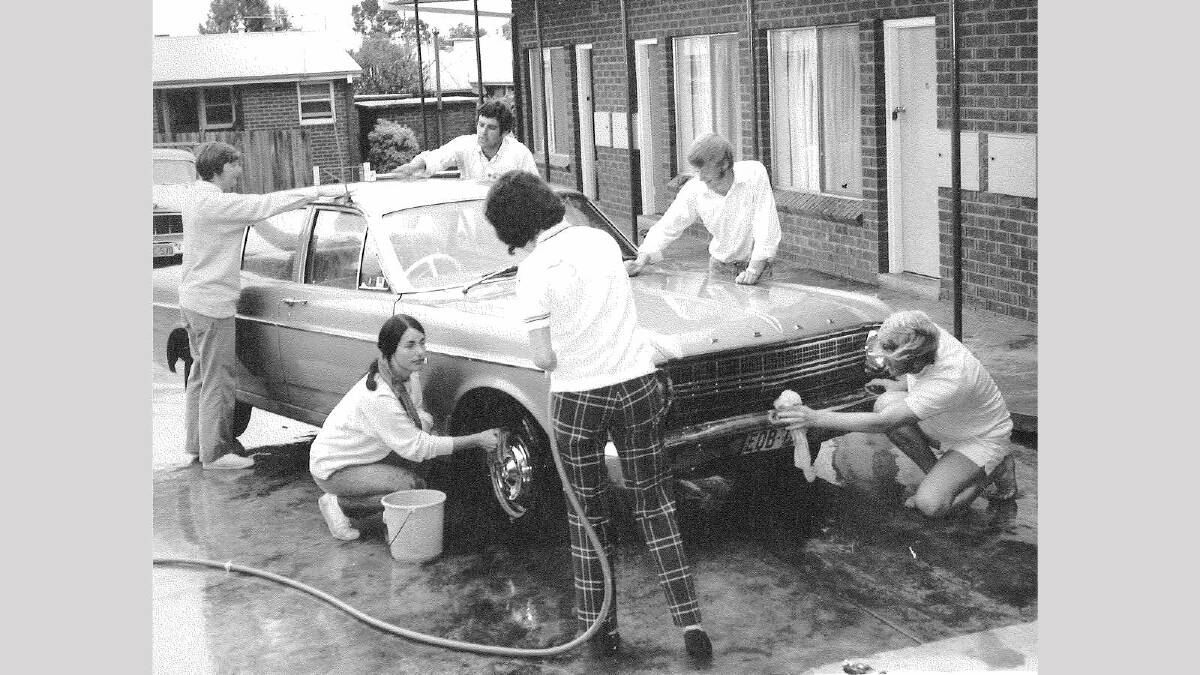 A car wash was held to raise money in 1970. Picture: Regional Archives
