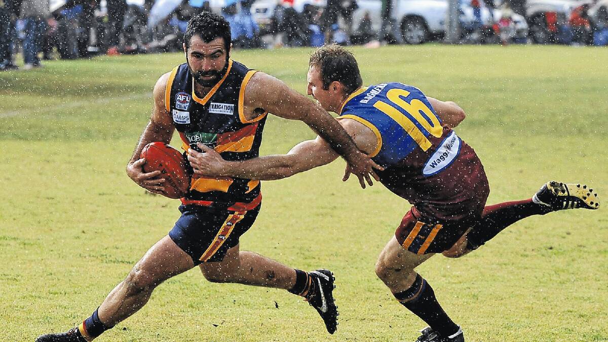 GONE: Leeton-Whitton best and fairest winner Bryce O Garey (left) is one of the Crows losses this year.