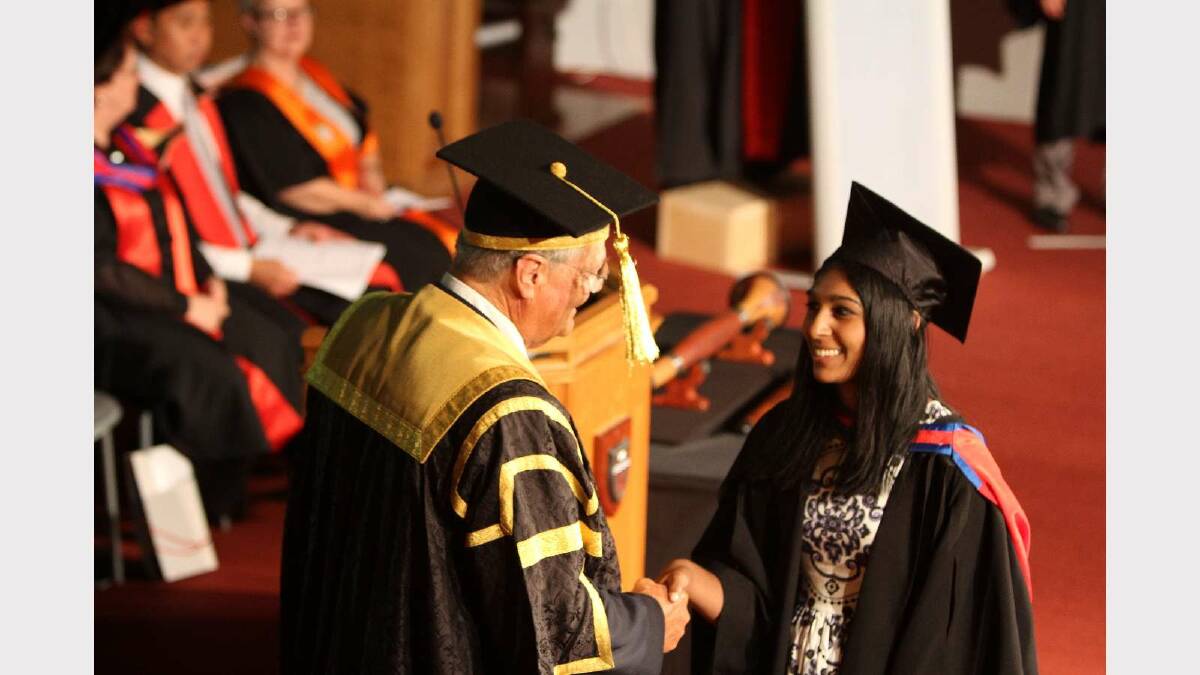Graduating from Charles Sturt University with a Bachelor of Business Studies is Ineshka Hulugalle. Picture: Daisy Huntly