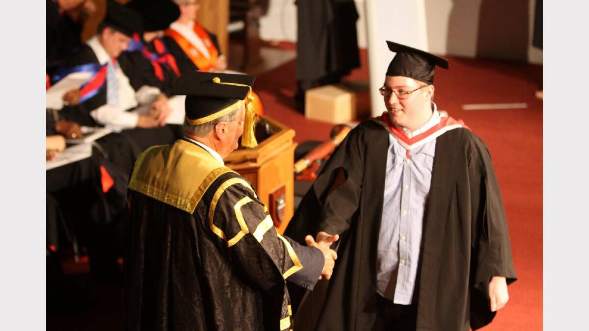 Graduating from Charles Sturt University with a Bachelor of Arts (Television Production) is Blake Gatley. Picture: Daisy Huntly