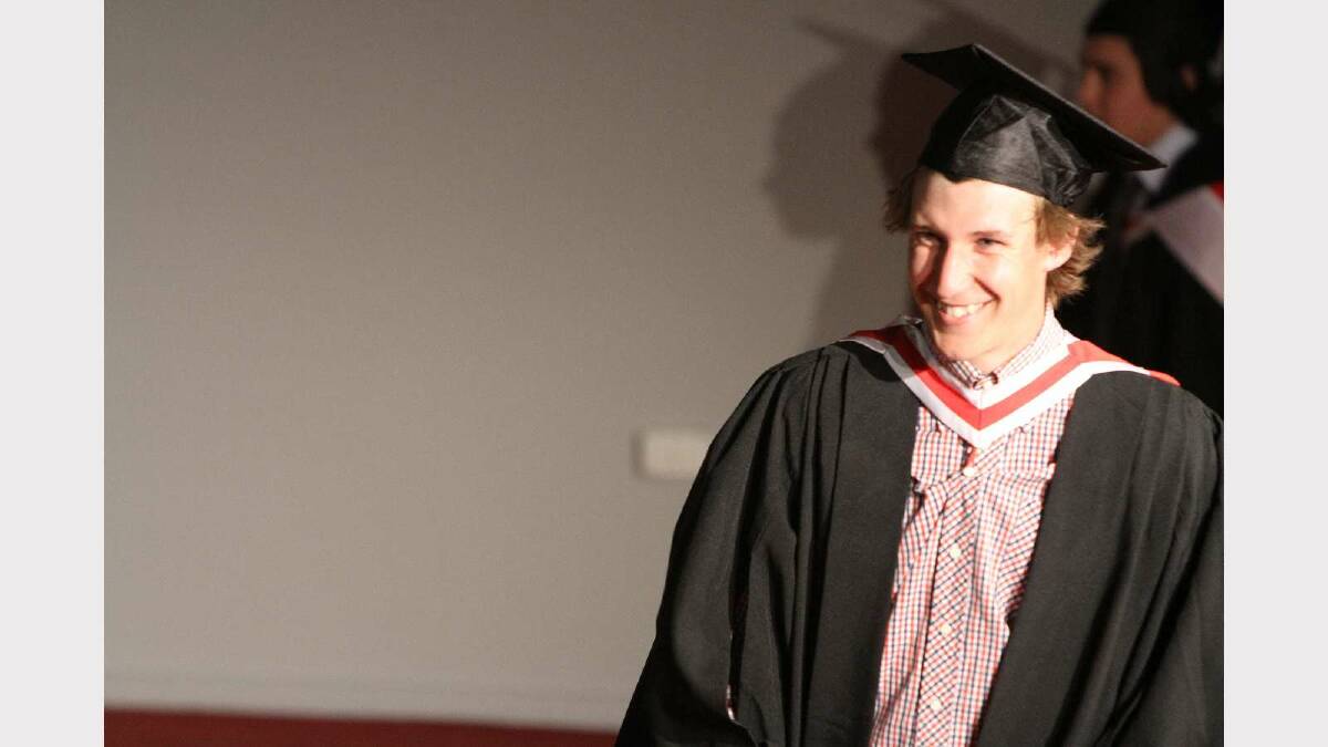 Graduating from Charles Sturt University with a Bachelor of Arts (Television Production) is Samuel Brown. Picture: Daisy Huntly