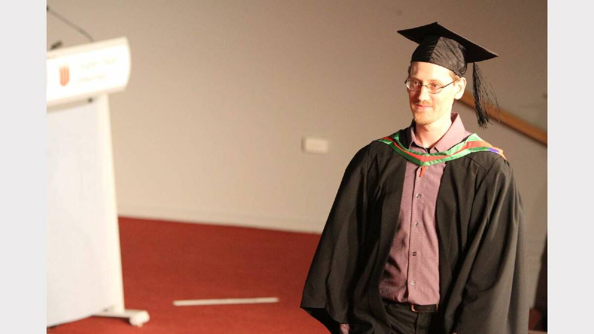 Graduating from Charles Sturt University with a Graduate Diploma of Vocational Education and Training with Distinction is Selwyn Hope. Picture: Daisy Huntly