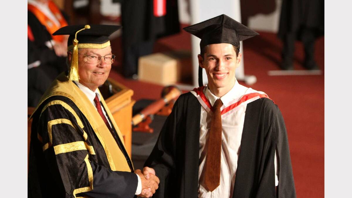 Graduating from Charles Sturt University with a Bachelor of Arts (Acting for Screen and Stage) with distinction is Alexander Packard. Picture: Daisy Huntly