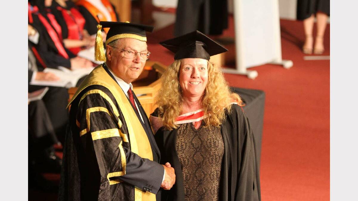 Graduating from Charles Sturt University with a Bachelor of Social Science (Social Welfare) is Rhonda Everett. Picture: Daisy Huntly