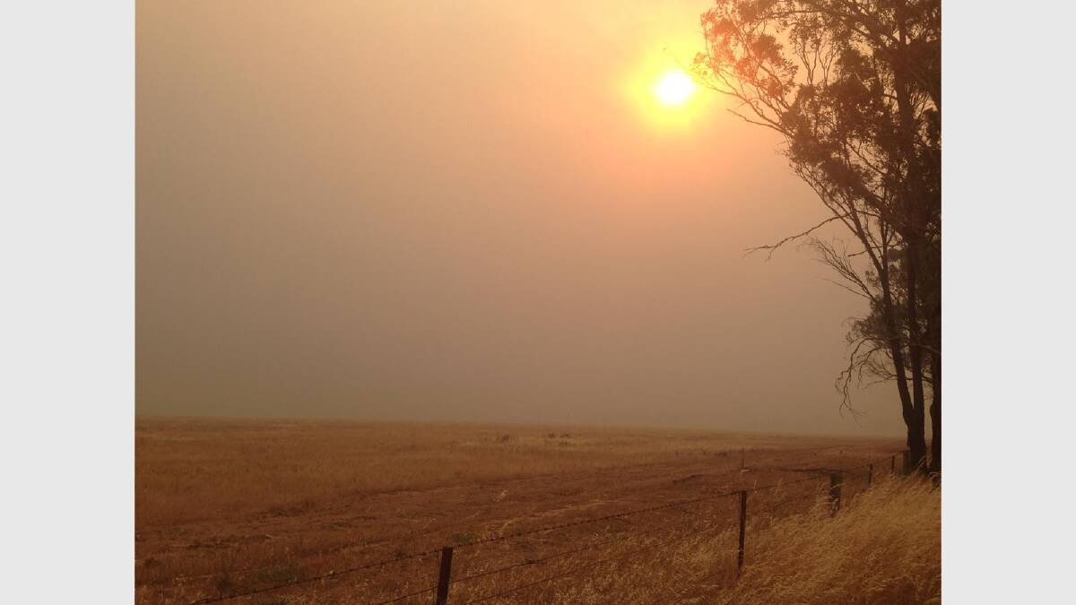 Journalist Andrew Pearson was in the Stockinbingal area covering the fire. Picture: Andrew Pearson