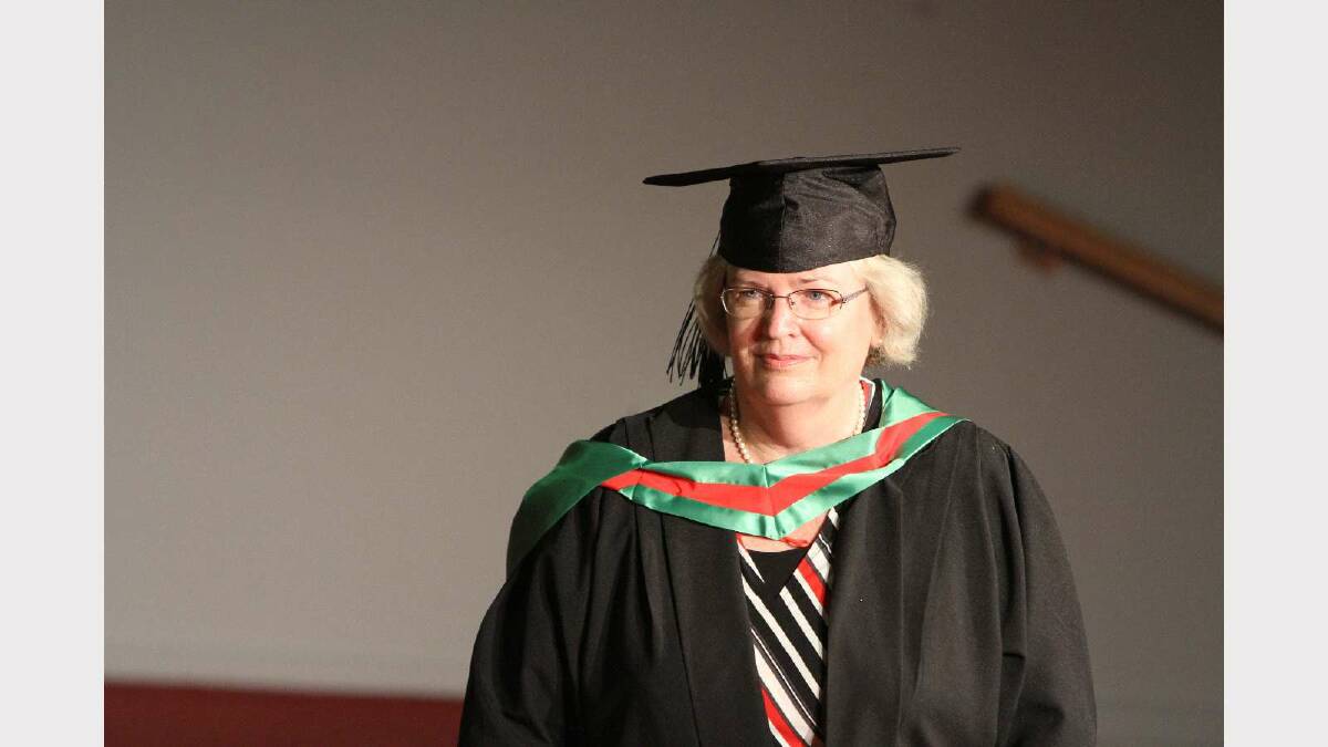 Graduating from Charles Sturt University with a Master of Information Studies is Barbara Goodwin. Picture: Daisy Huntly