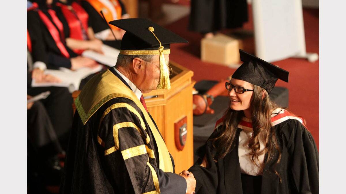 Graduating from Charles Sturt University with a Bachelor of Social Science (Social Welfare) is Tina Bruce. Picture: Daisy Huntly