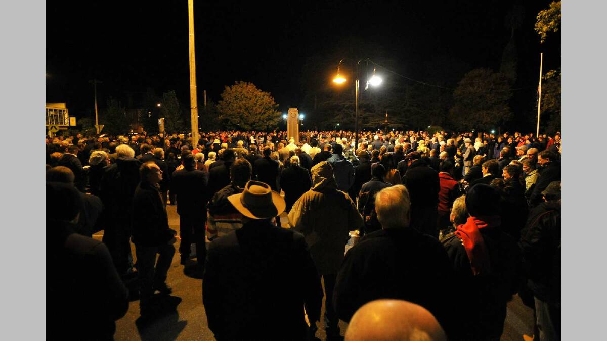 Anzac Day in Wagga - dawn service. Picture: Michael Frogley