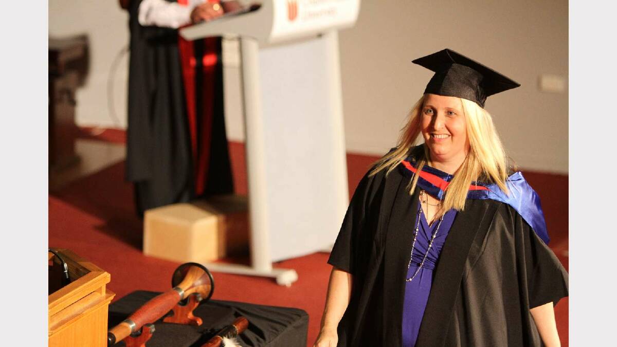 Graduating from Charles Sturt University with a Master of Business Administration is Anthea Wall. Picture: Daisy Huntly