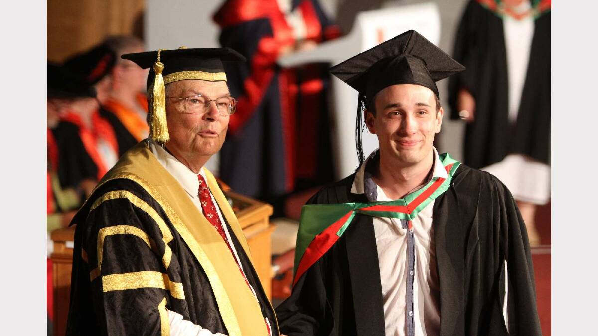 Graduating from Charles Sturt University with a Bachelor of Education (Primary) (Honours) with Honours Class 1 is Rhys Longfield. Picture: Daisy Huntly