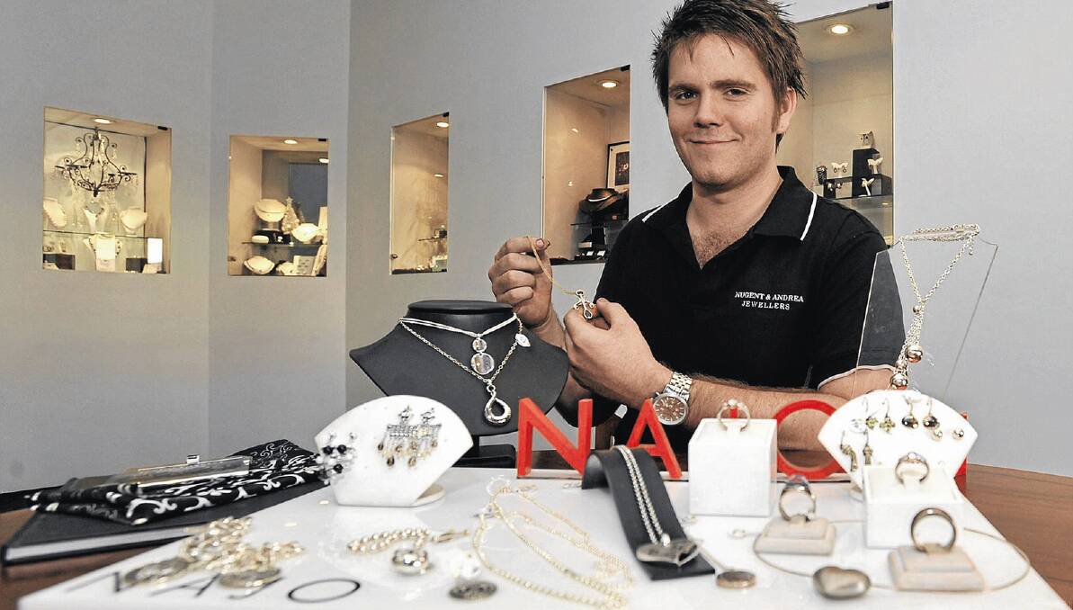 Michael Andrea, of Nugent and Andrea Jewellers, has already seen an influx of customers looking for Valentine’s Day jewellery and is almost cleaned out of heart-shaped items. Picture: Les Smith