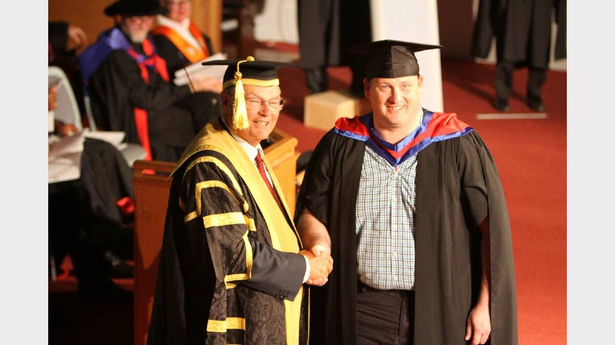 Graduating from Charles Sturt University with a Master of Business Administration (Computing) is Adam Jones. Picture: Daisy Huntly