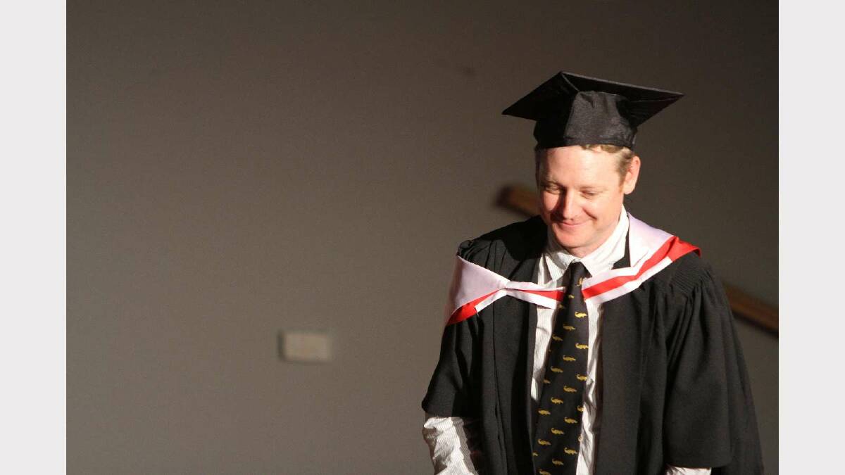 Graduating from Charles Sturt University with a Bachelor of Arts (Television Production) is Stuart Carnegie. Picture: Daisy Huntly