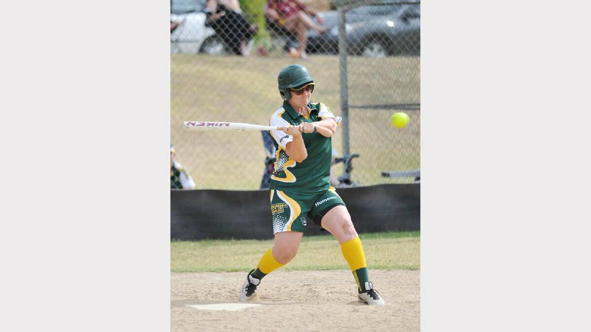 SOFTBALL: Kooringal v South Wagga. Louise Matheson lines up a ball for South Wagga. Picture: Alastair Brook