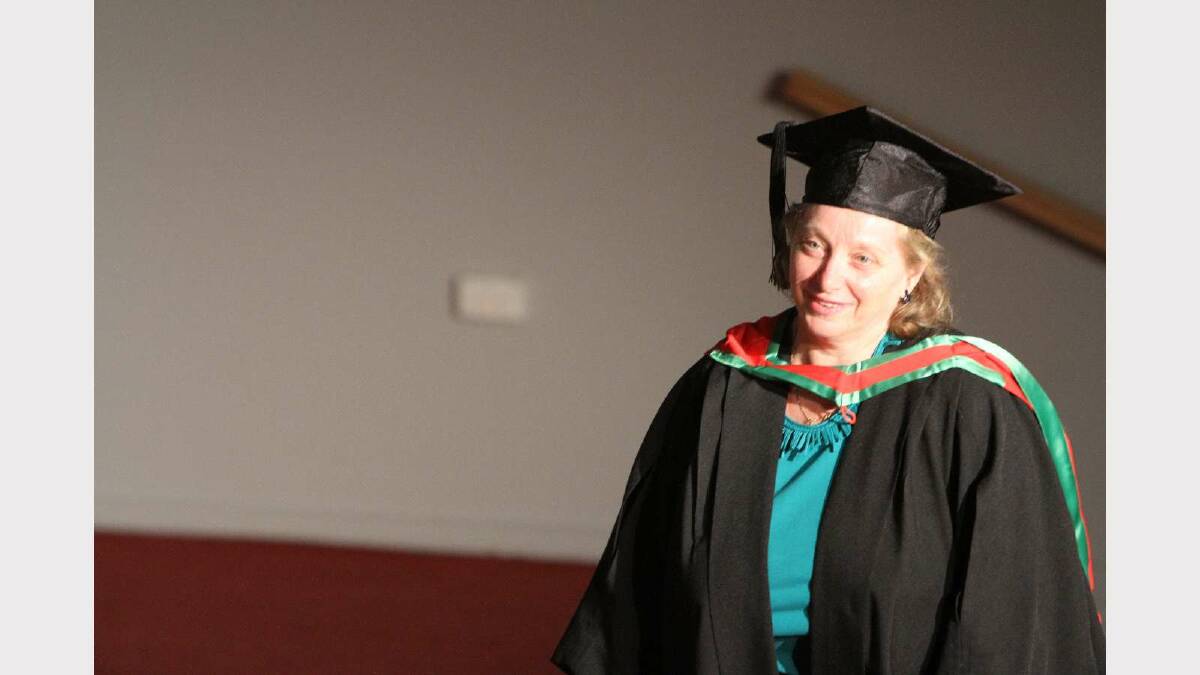 Graduating from Charles Sturt Univerity with a Bachelor of Information Studies is Janette Telford. Picture: Daisy Huntly