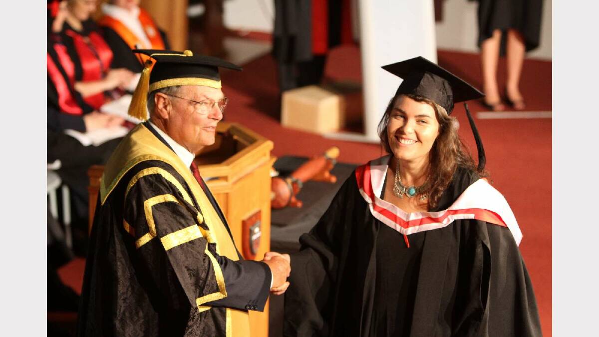Graduating from Charles Sturt University with a Bachelor of Social Work is Joanna Chauncy. Picture: Daisy Huntly