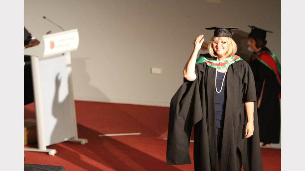 Graduating from Charles Sturt University with a Master of Education (Teacher Librarianship) with distinction is Beryl Morris. Picture: Daisy Huntly